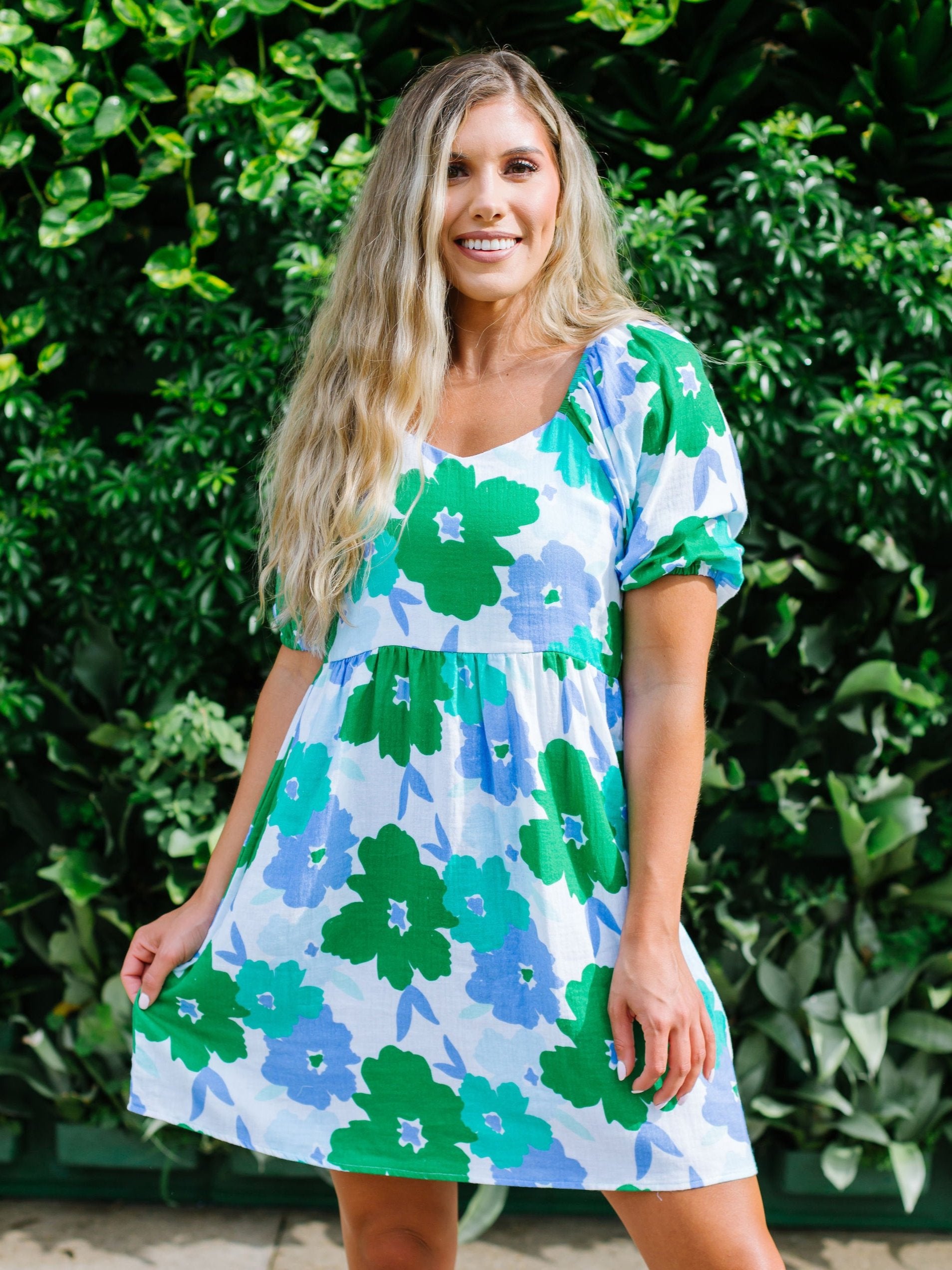 FINAL SALE - Bailey Dress | Sweeten the Day Blue – MICHELLE MCDOWELL