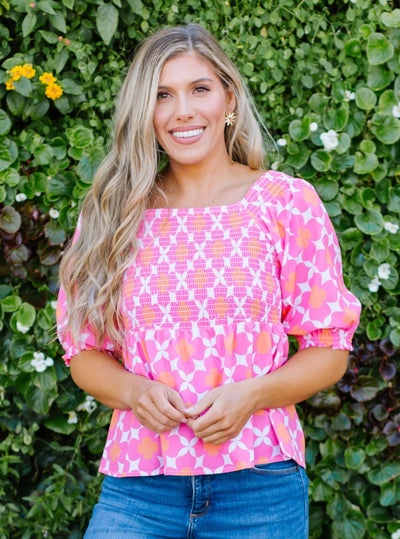 FINAL SALE - Madison Top | Dainty Days Pink