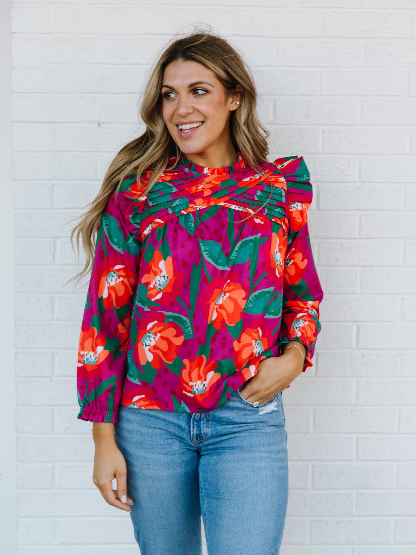 FINAL SALE - McKenna Top | Gold Rush Pink – MICHELLE MCDOWELL