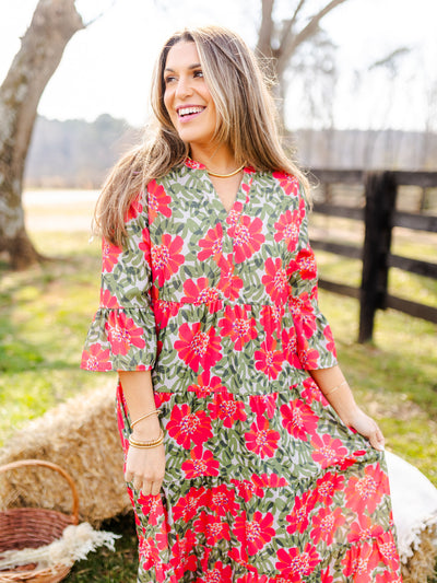 Benette Dress | Wildflower Olive