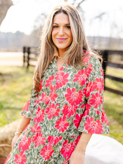 Benette Dress | Wildflower Olive