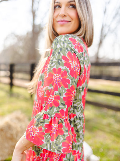 Benette Dress | Wildflower Olive